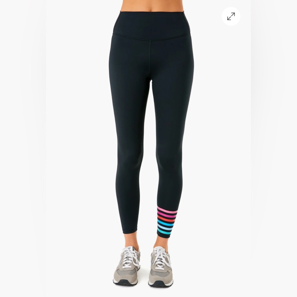 NWT Addison Bay Everyday Legging 2.0 Black with Multi-Color Stripes Size XL